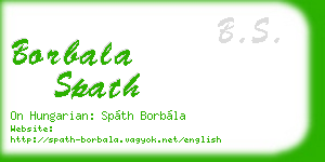 borbala spath business card