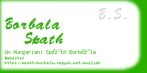 borbala spath business card